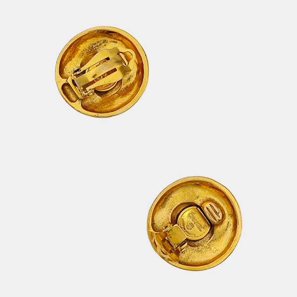 Metal Gold Clip On Earrings