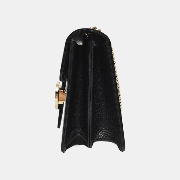 Interlocking G Small Calfskin Black