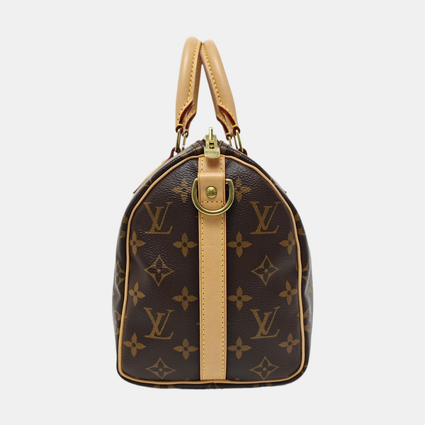 SPEEDY 25 Monogram Coated Canvas Brown