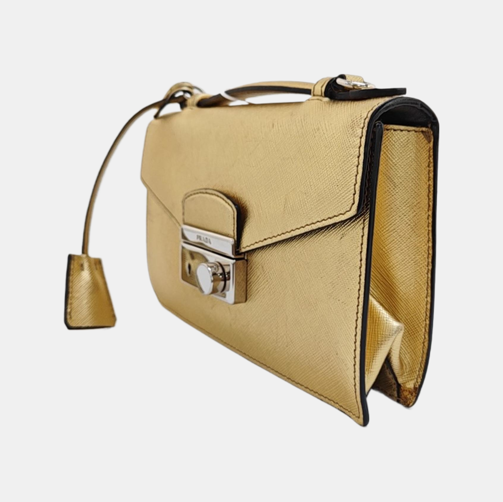 Sound Bag Saffiano Calfskin Gold