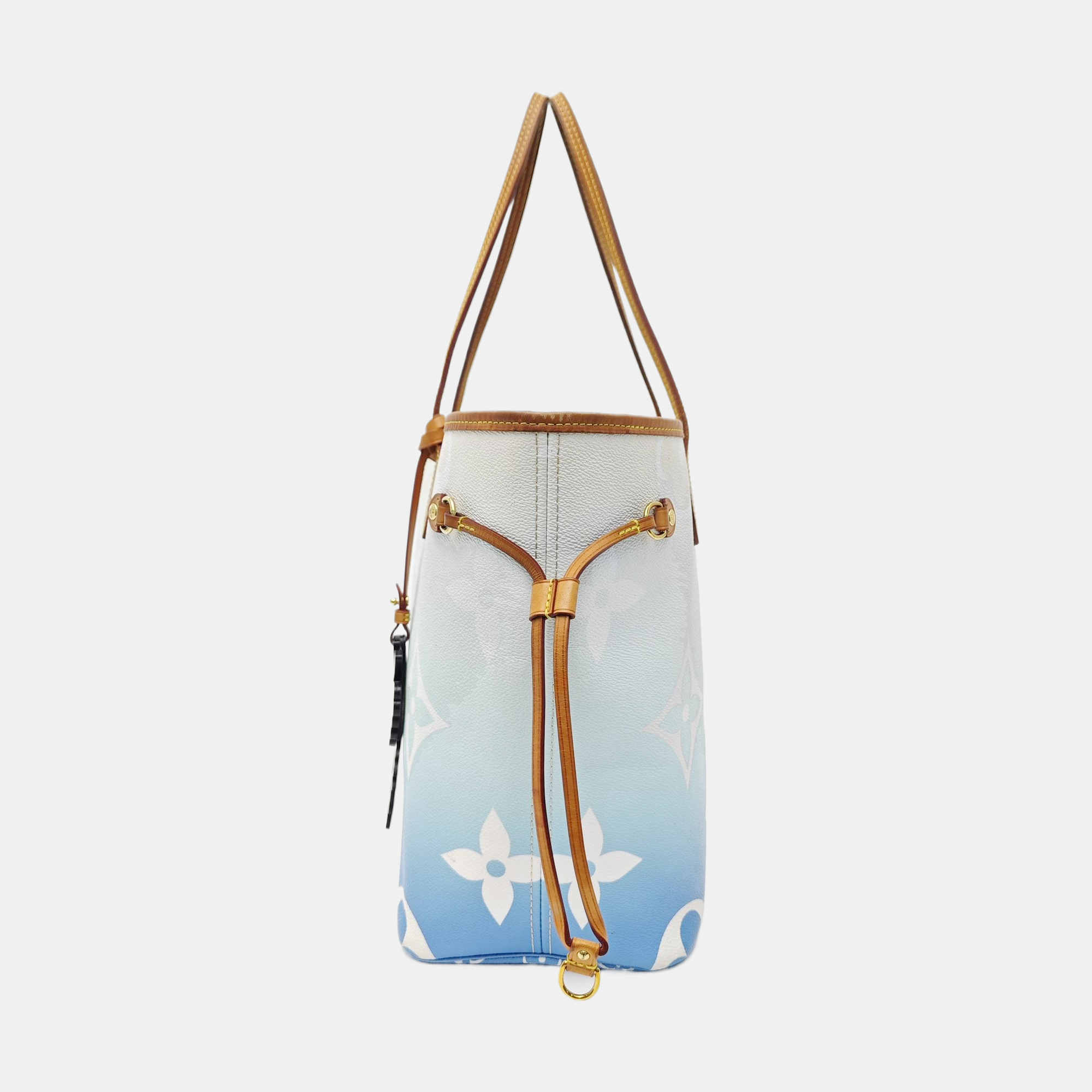 NEVERFULL MM Monogram Coated Canvas Blue