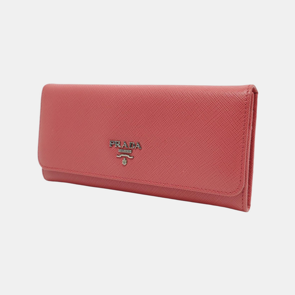 Fold Wallet Saffiano Calfskin Beige Wallet
