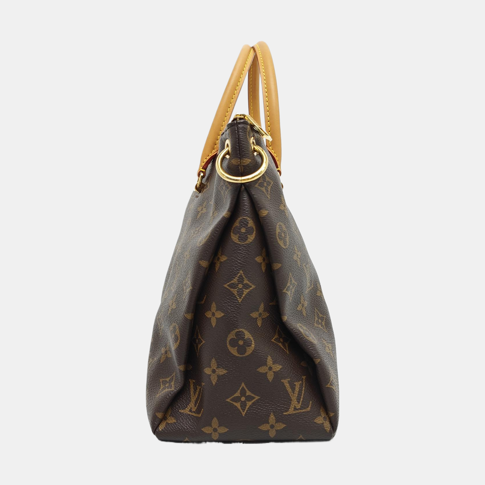 PALLAS MM Monogram Coated Canvas Brown