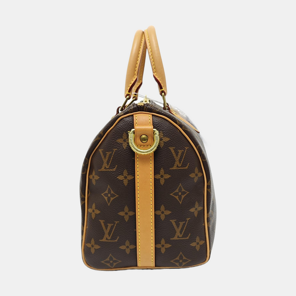 Authenticated pre-owned  SPEEDY 25 Monogram Coated Canvas Brown - Shoulder Bag at Looply