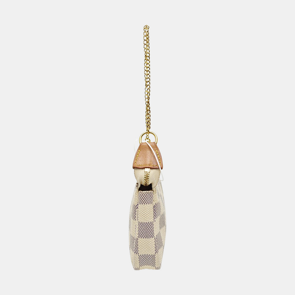 ACCESSOIRES Mini Damier Azur Coated Canvas White
