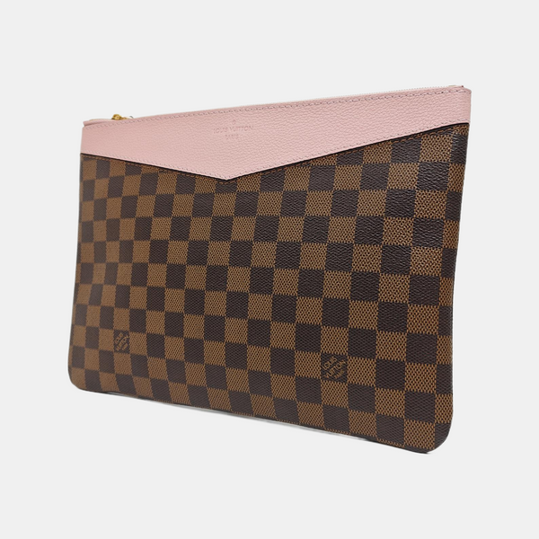 DAILY Damier Ebene Coated Canvas Brown