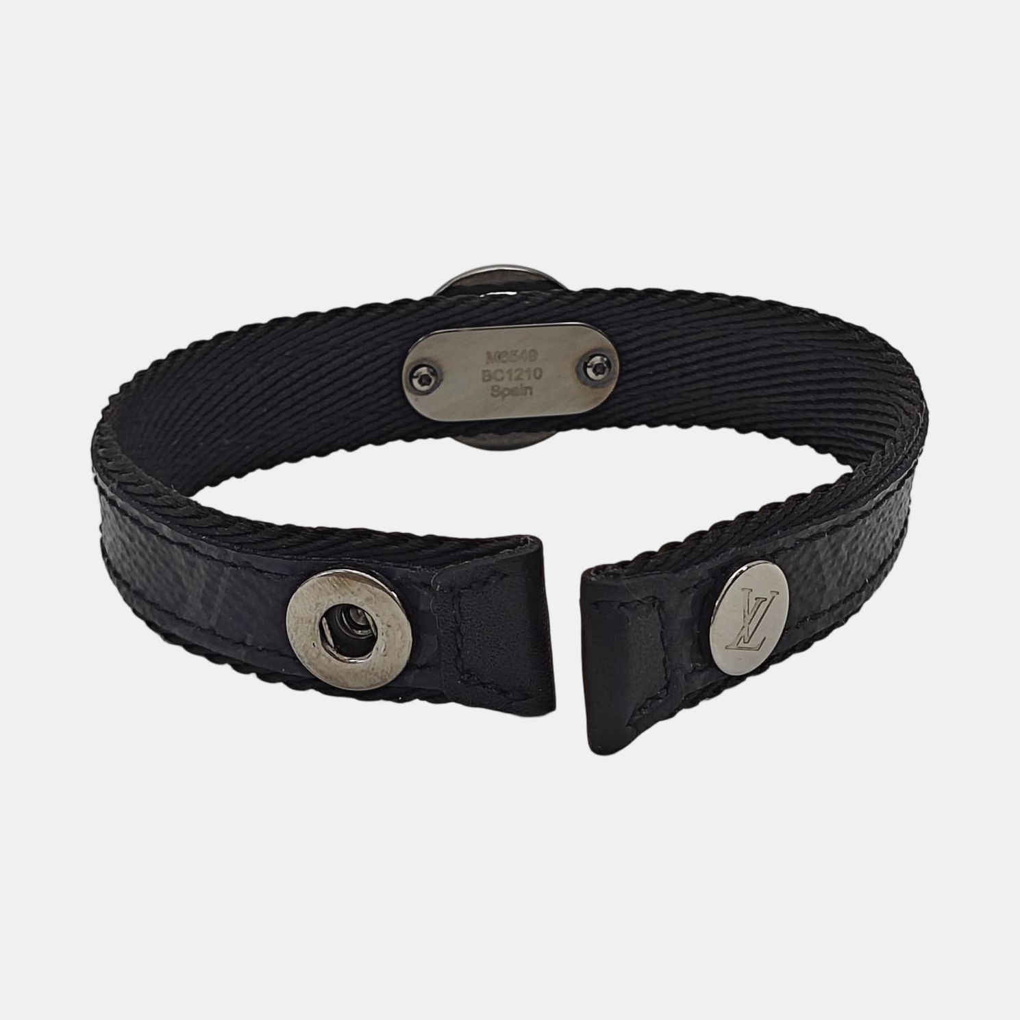 LV CIRCLE Fabric Black Bangle