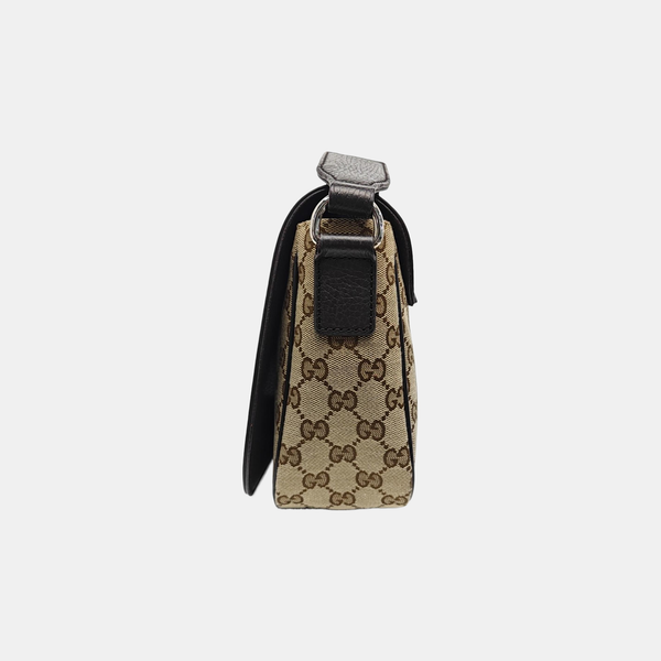 Monogram Canvas Shoulder Bag Brown