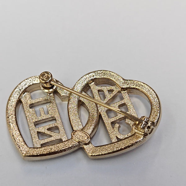 Metal Gold Brooch