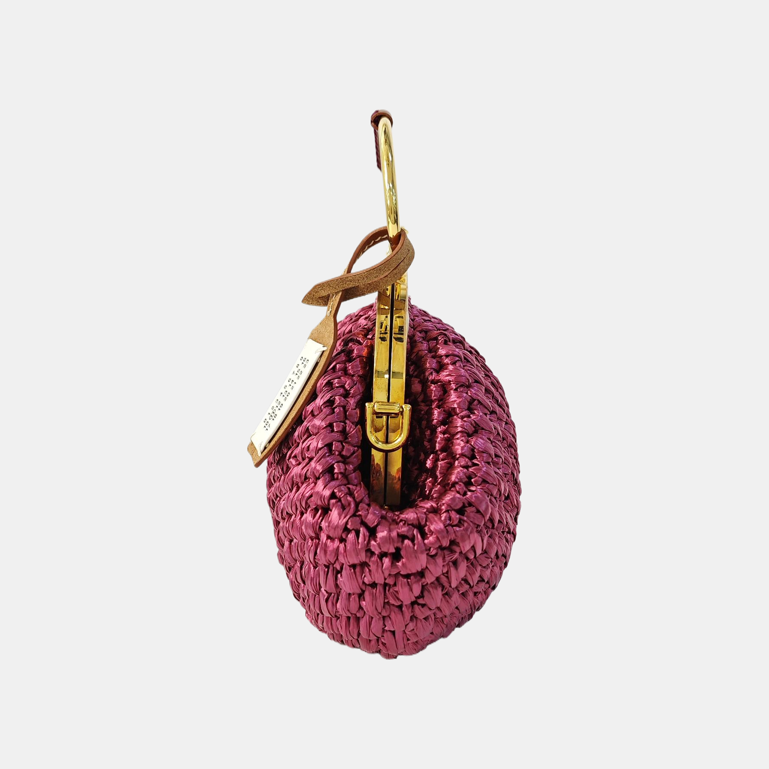Straw Shoulder Bag Pink