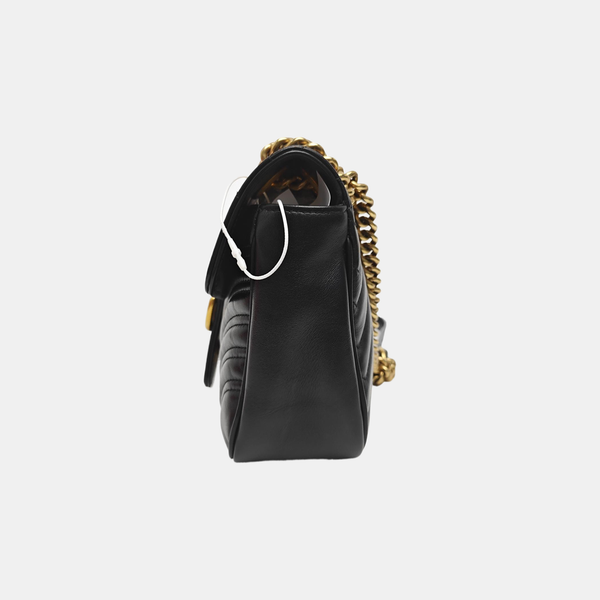 GG Marmont Medium Quilted Calfskin Black