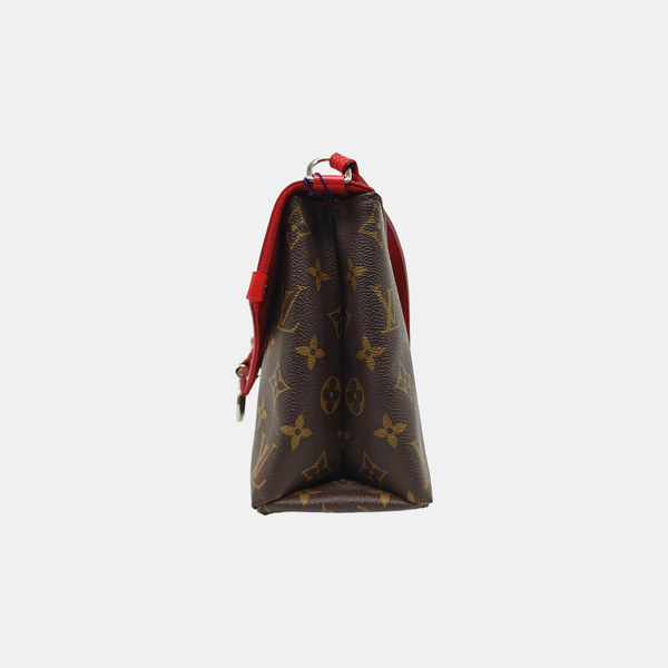 SAINT MICHEL Monogram Coated Canvas Brown