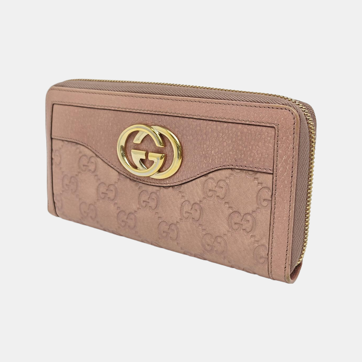 Monogram Calfskin Wallet Pink