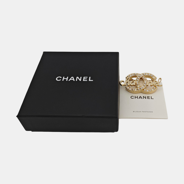 Synthetic Crystal Gold Brooch