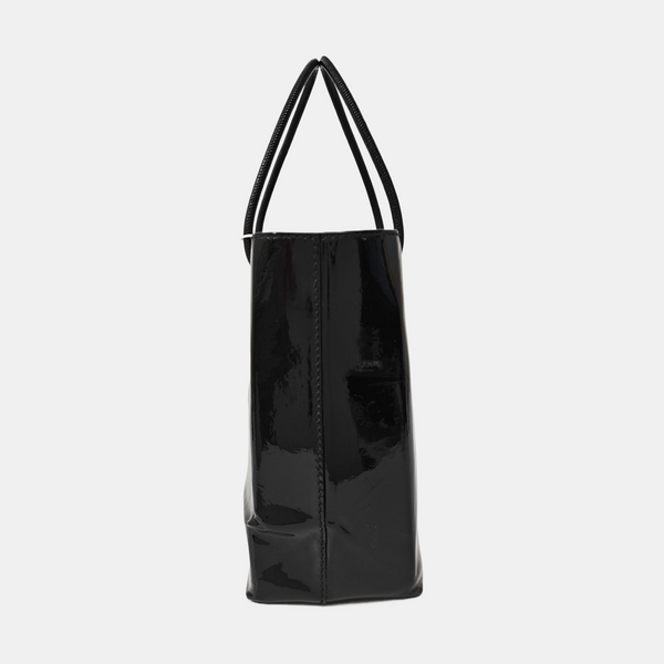 Shopping Bag Super Mini Patent Leather Black
