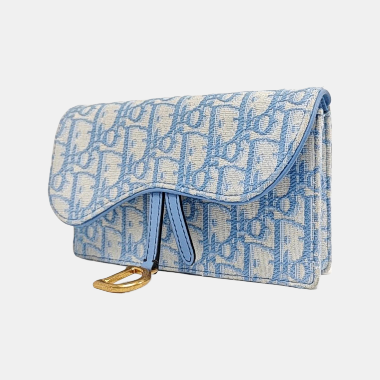 Authenticated pre-owned  Saddle Oblique Canvas Blue - Shoulder Bag at Looply