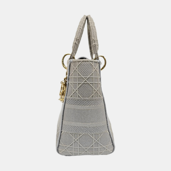 Lady D-Lite Cannage Canvas Gray