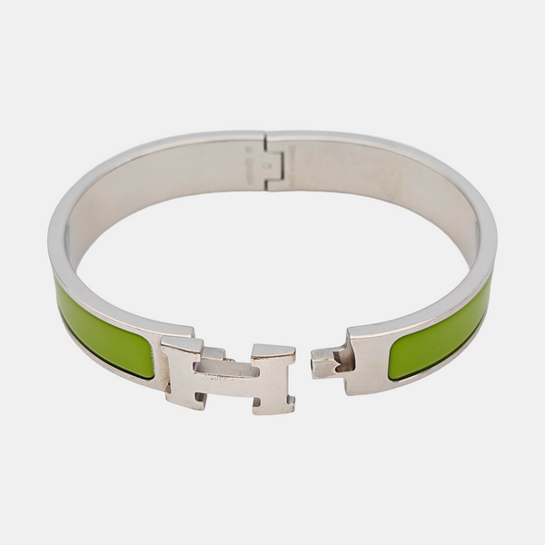 Clic H Metal Silver Bangle