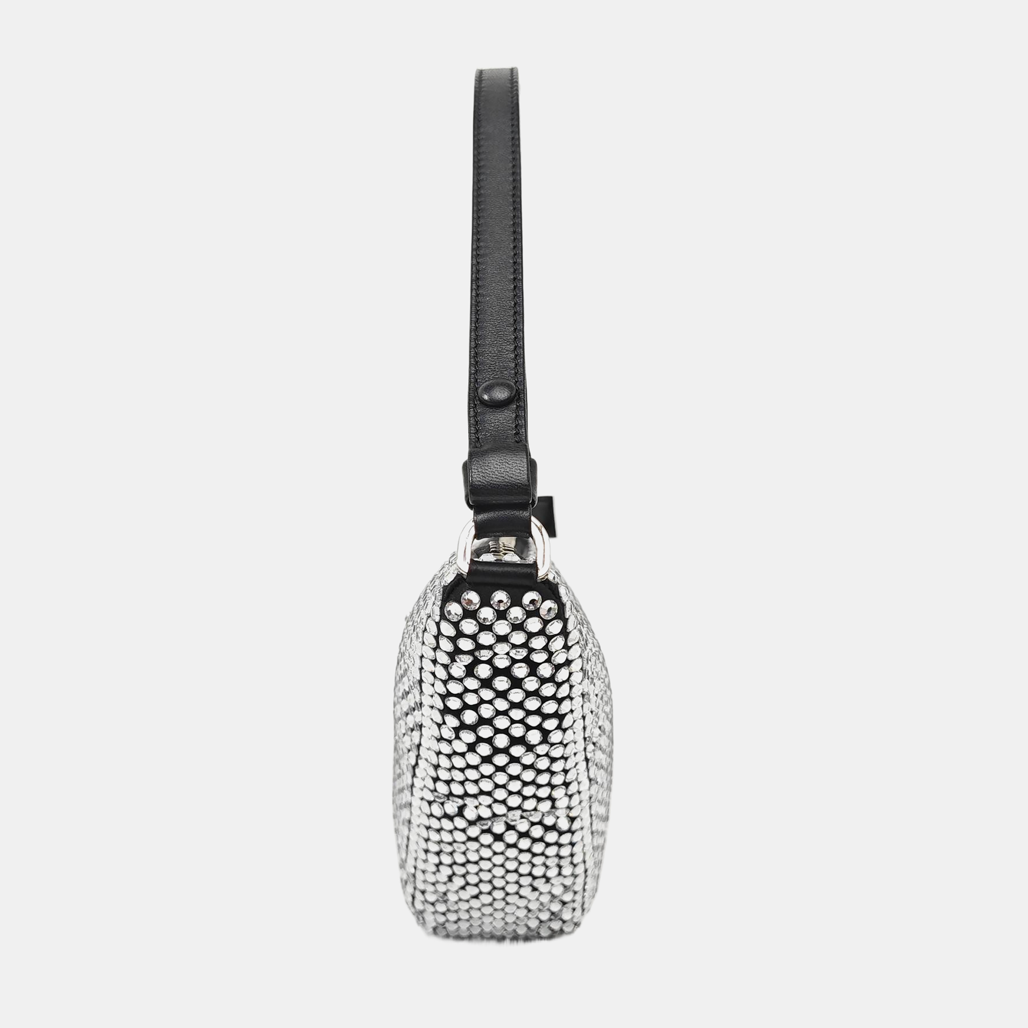 Special Material Top Handle Bag Silver