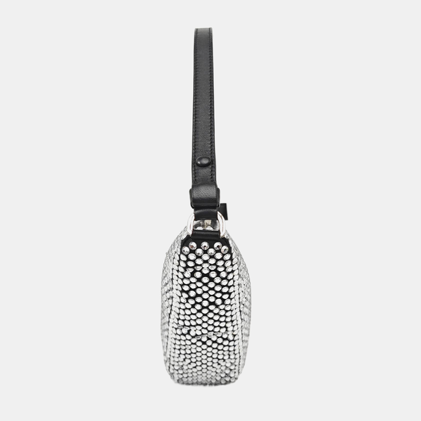 Special Material Top Handle Bag Silver
