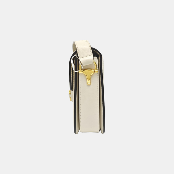 Horsebit 1955 Small Monogram Coated Canvas Beige