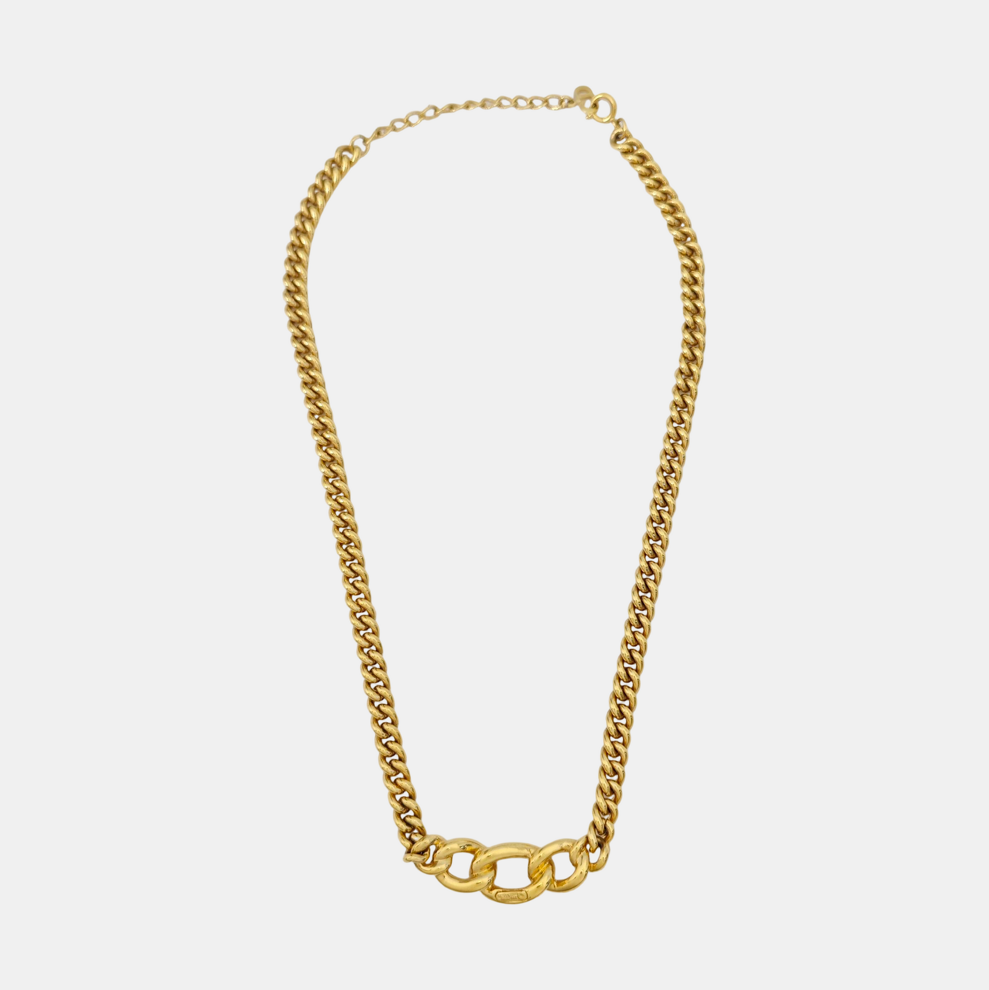 Twist Round Metal Gold Necklace