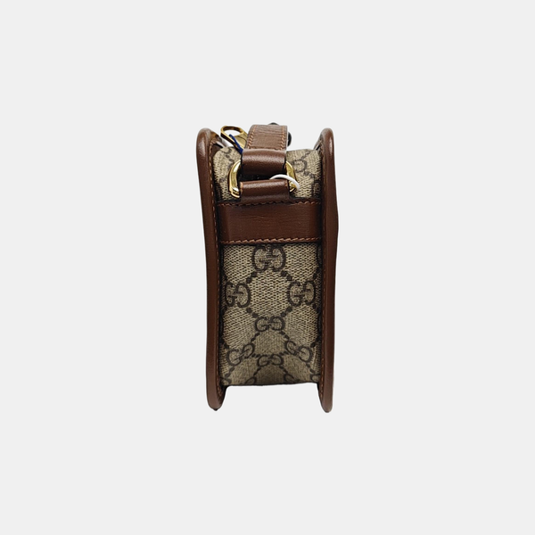 GG Supreme Mini Monogram Coated Canvas Beige