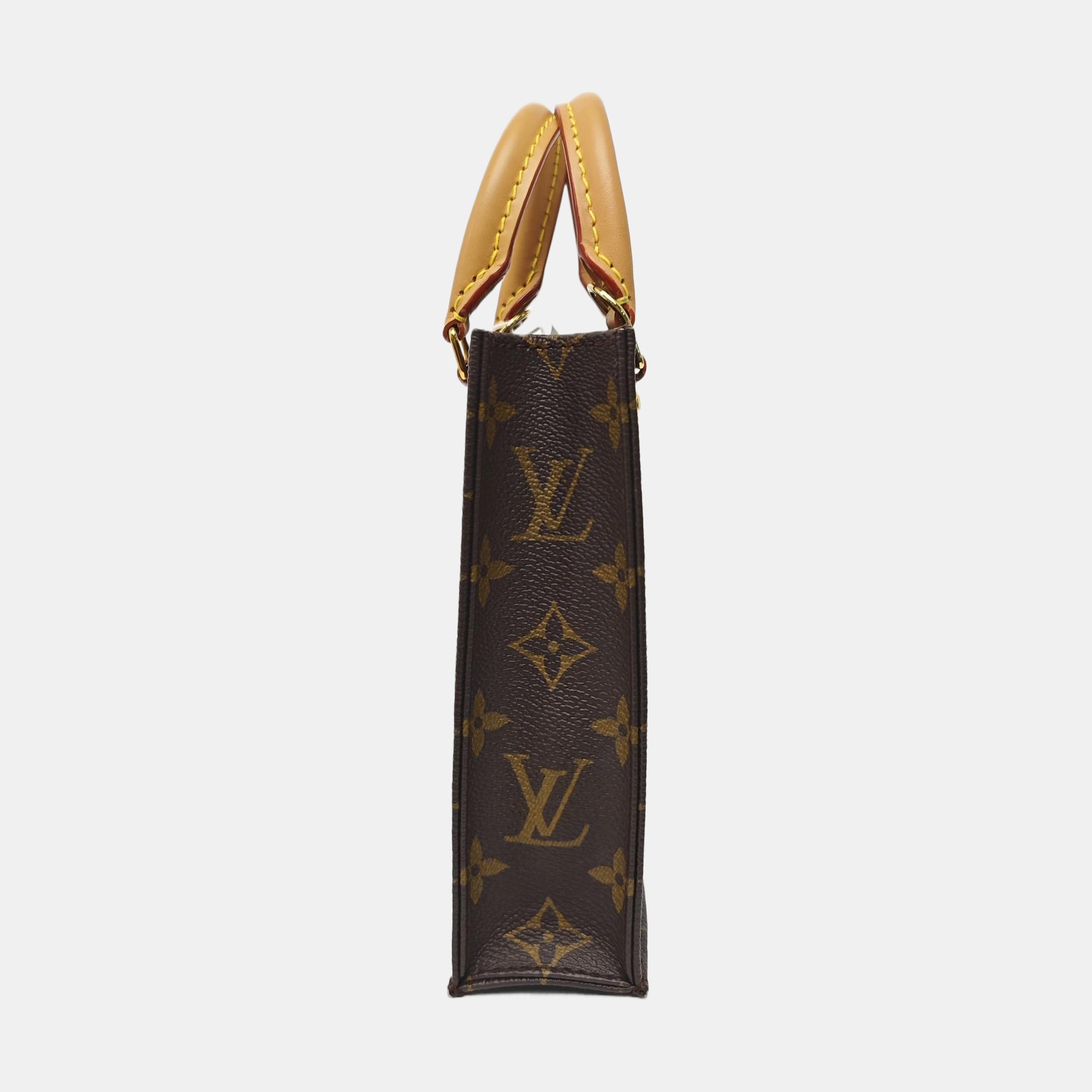 SAC PLAT Mini Monogram Coated Canvas Brown