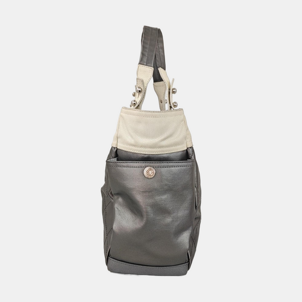 PARIS BIARRITZ Large Quilted Coated Canvas Gray