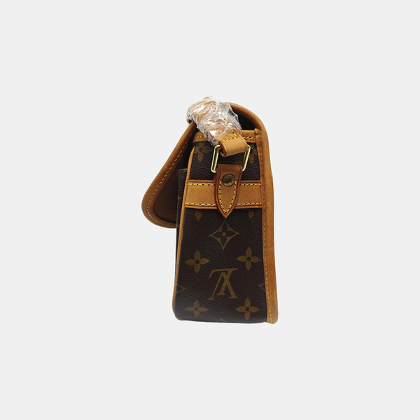 SOLOGNE PM Monogram Coated Canvas Brown