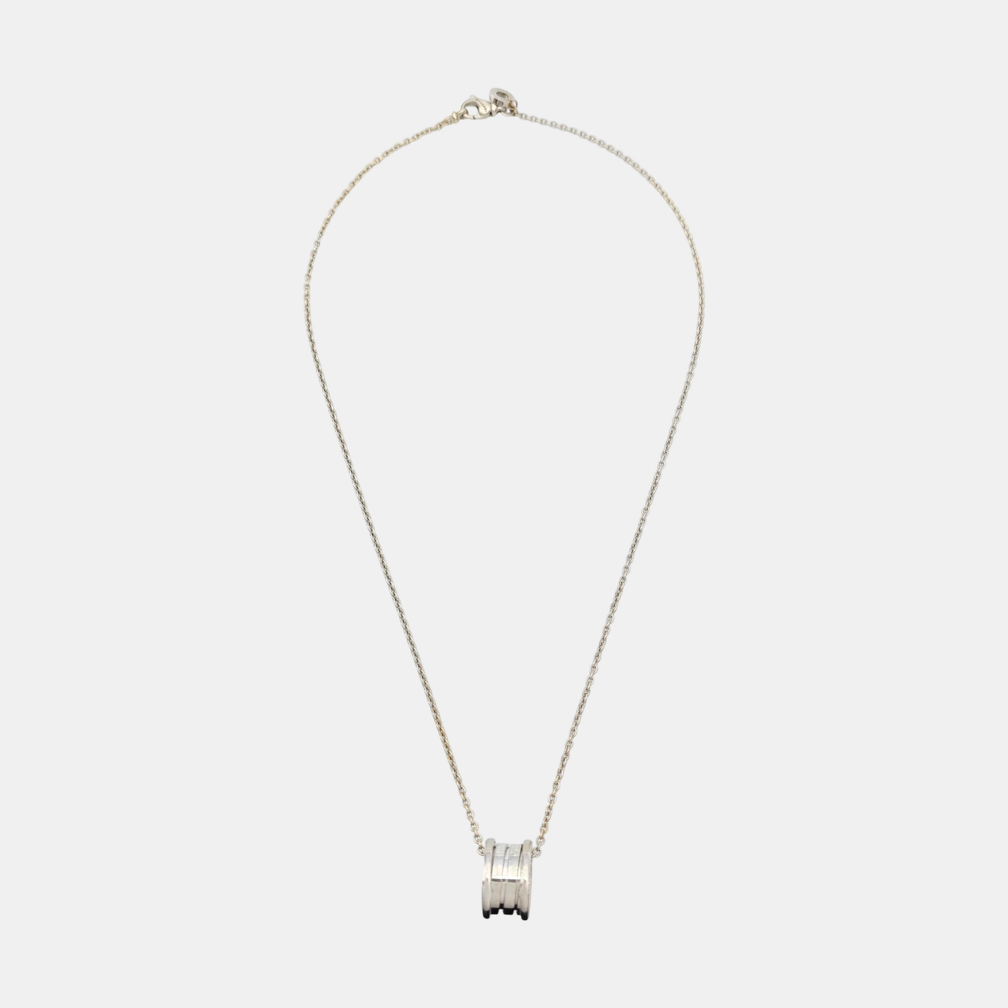 B.ZERO1 18k White Gold Silver Necklace