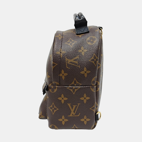 PALM SPRINGS Mini Monogram Coated Canvas Brown