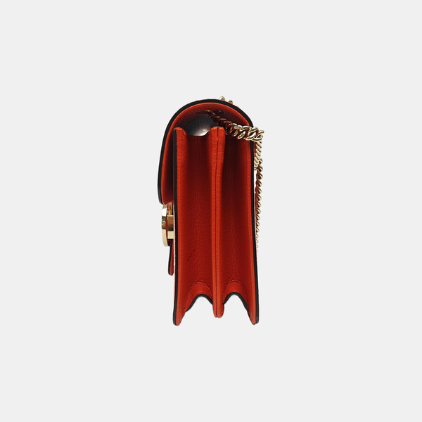Interlocking G Small Calfskin Orange