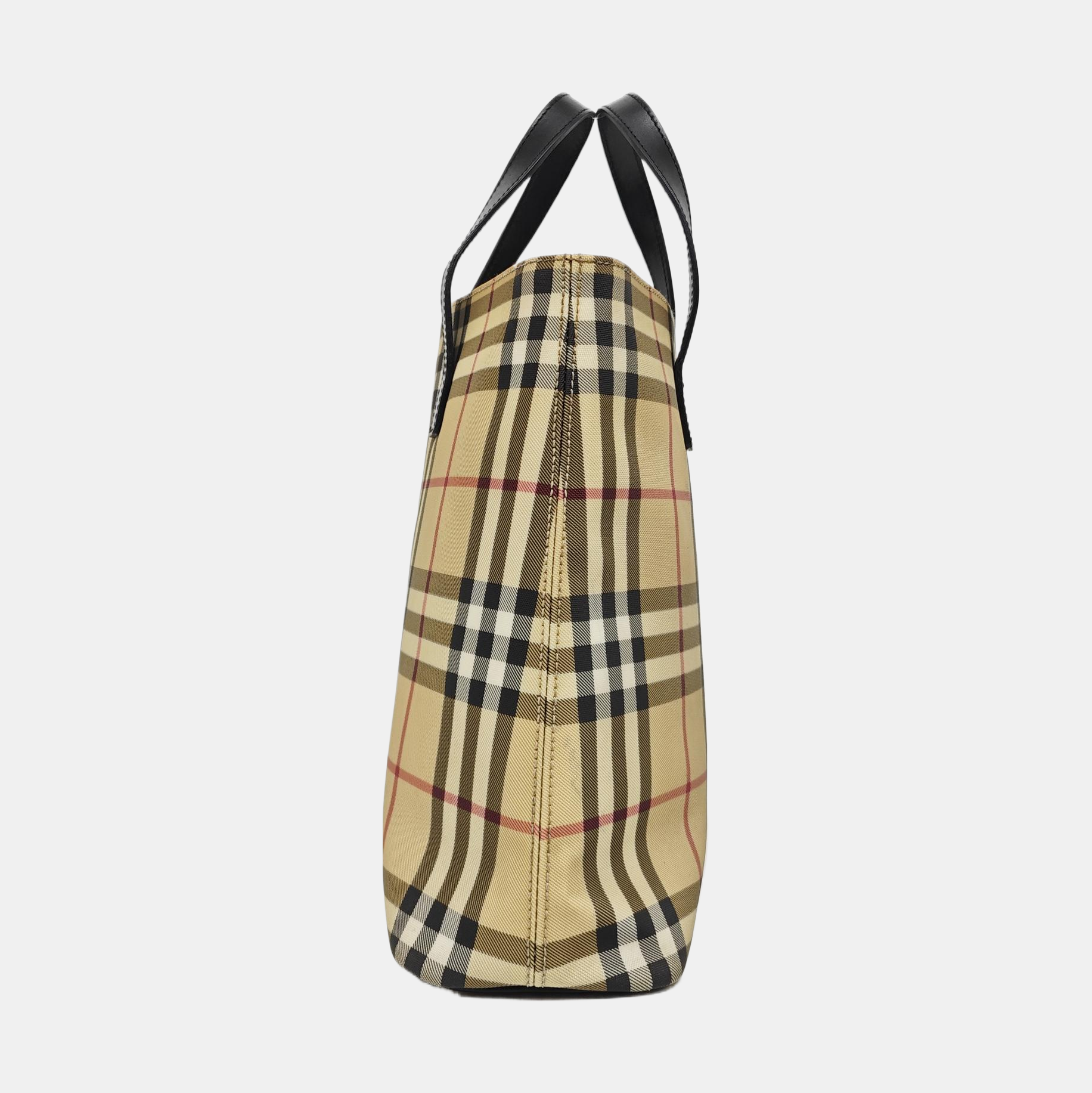 Coated Canvas Tote Bag Beige