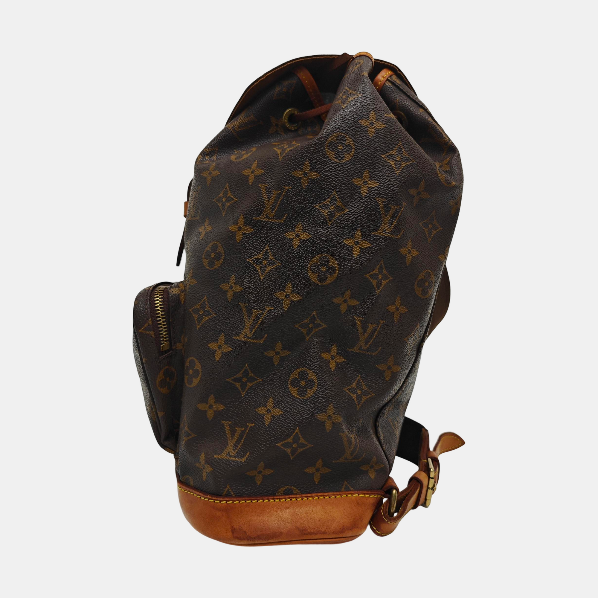 MONTSOURIS GM Monogram Coated Canvas Brown