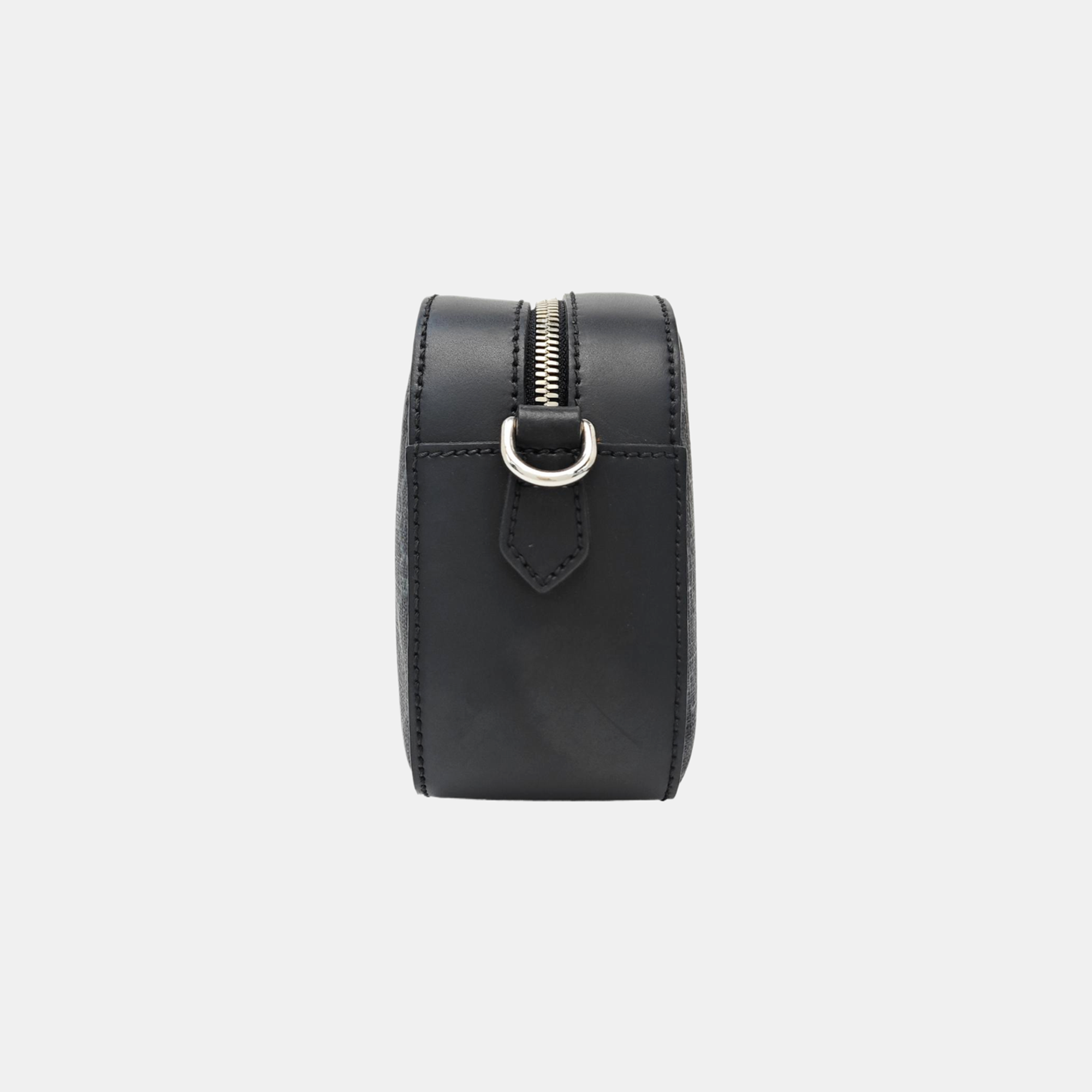 Monogram Coated Canvas Shoulder Bag Black