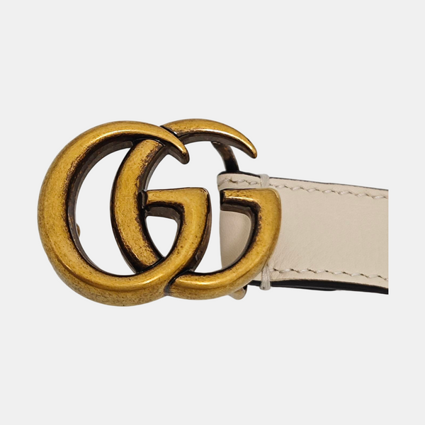 Leather Belt White