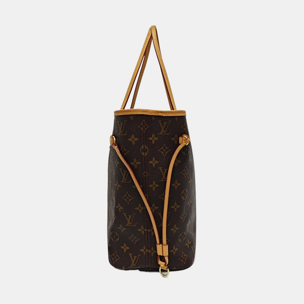 NEVERFULL MM Monogram Coated Canvas Brown