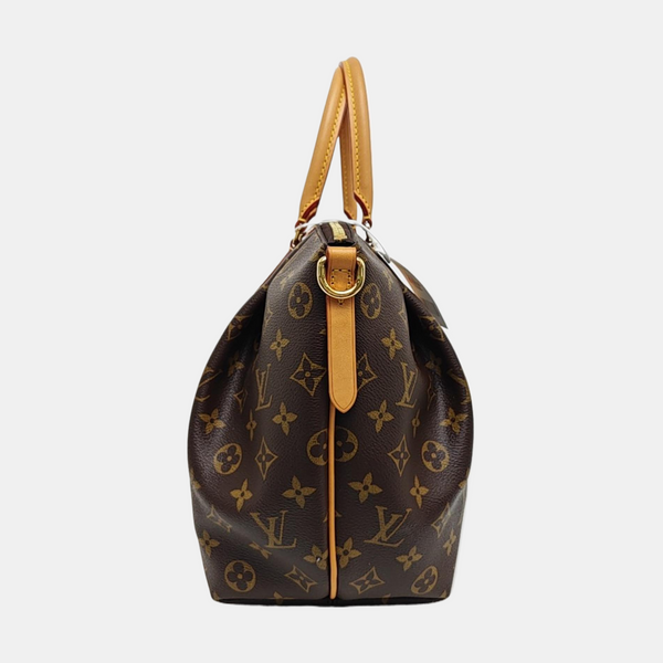 TURENNE MM Monogram Coated Canvas Brown
