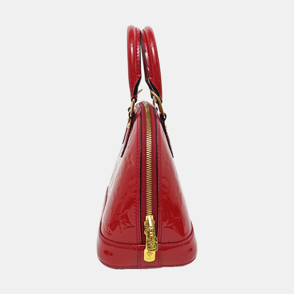 ALMA BB Monogram Patent Leather Red