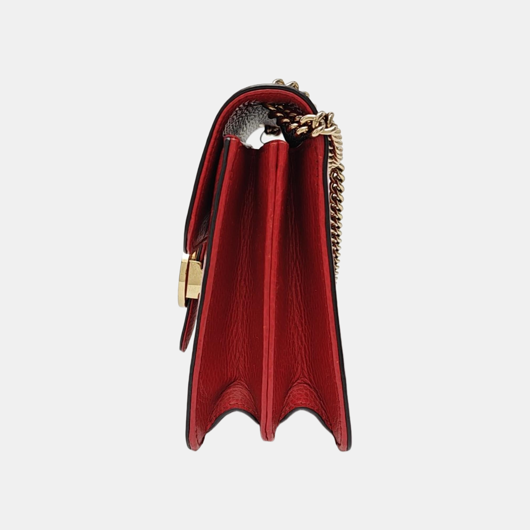 Interlocking G Small Calfskin Red