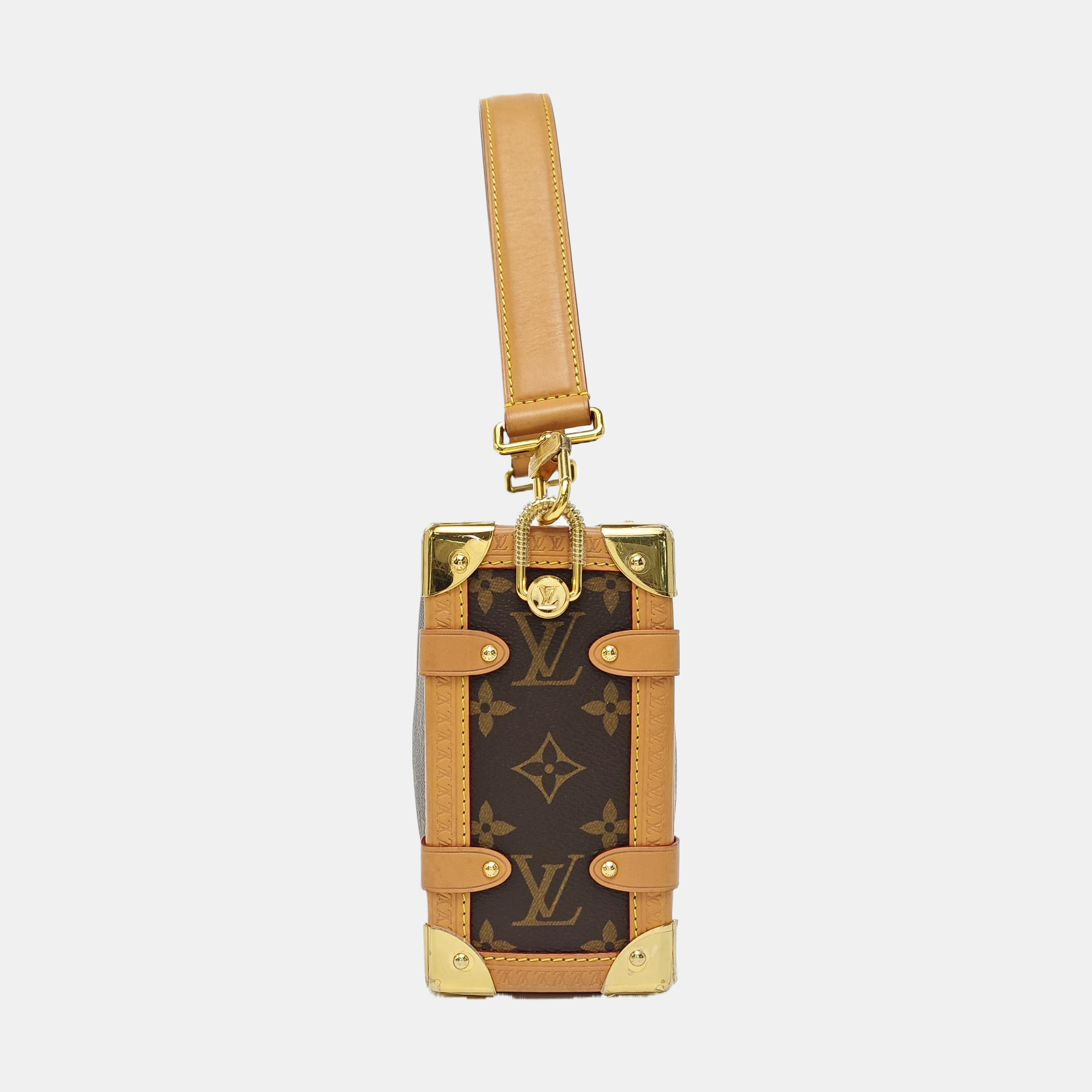 SIDE TRUNK MM Monogram Coated Canvas Brown