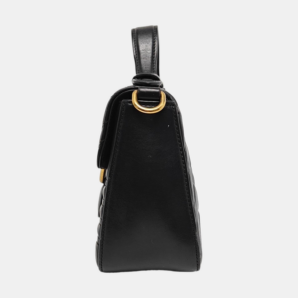 GG Marmont Mini Quilted Calfskin Black
