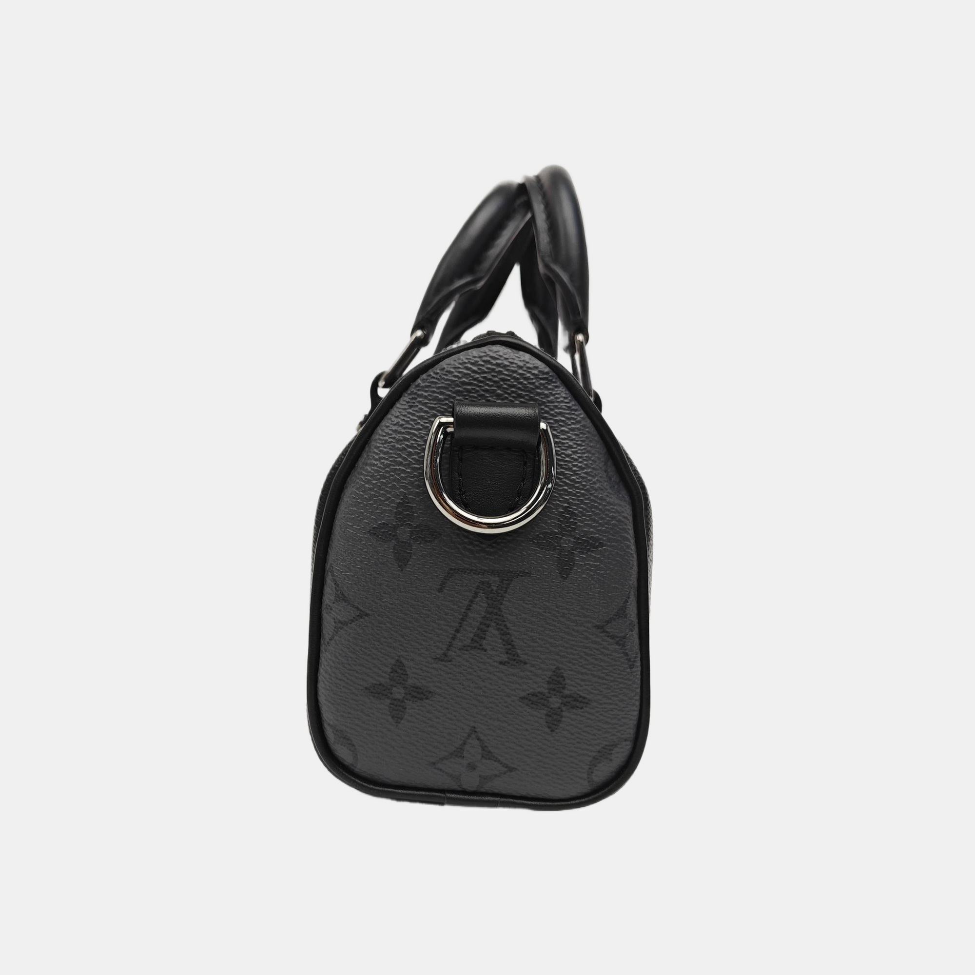KEEPALL Mini Monogram Coated Canvas Black