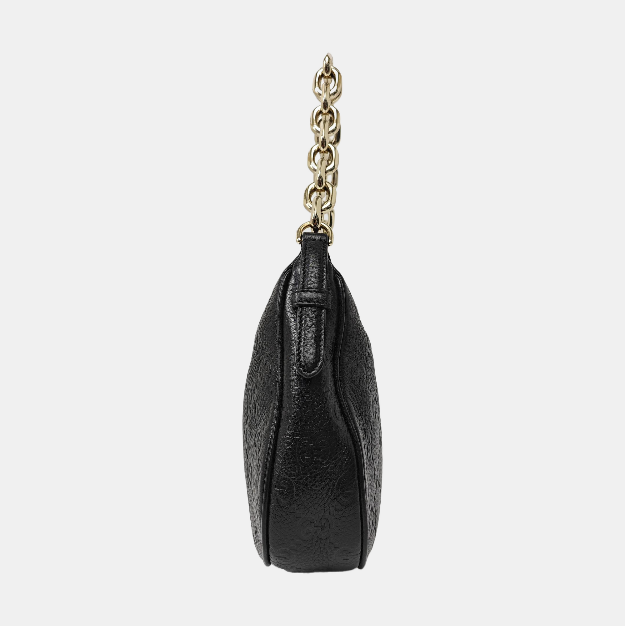 GG Emblem Monogram Calfskin Black