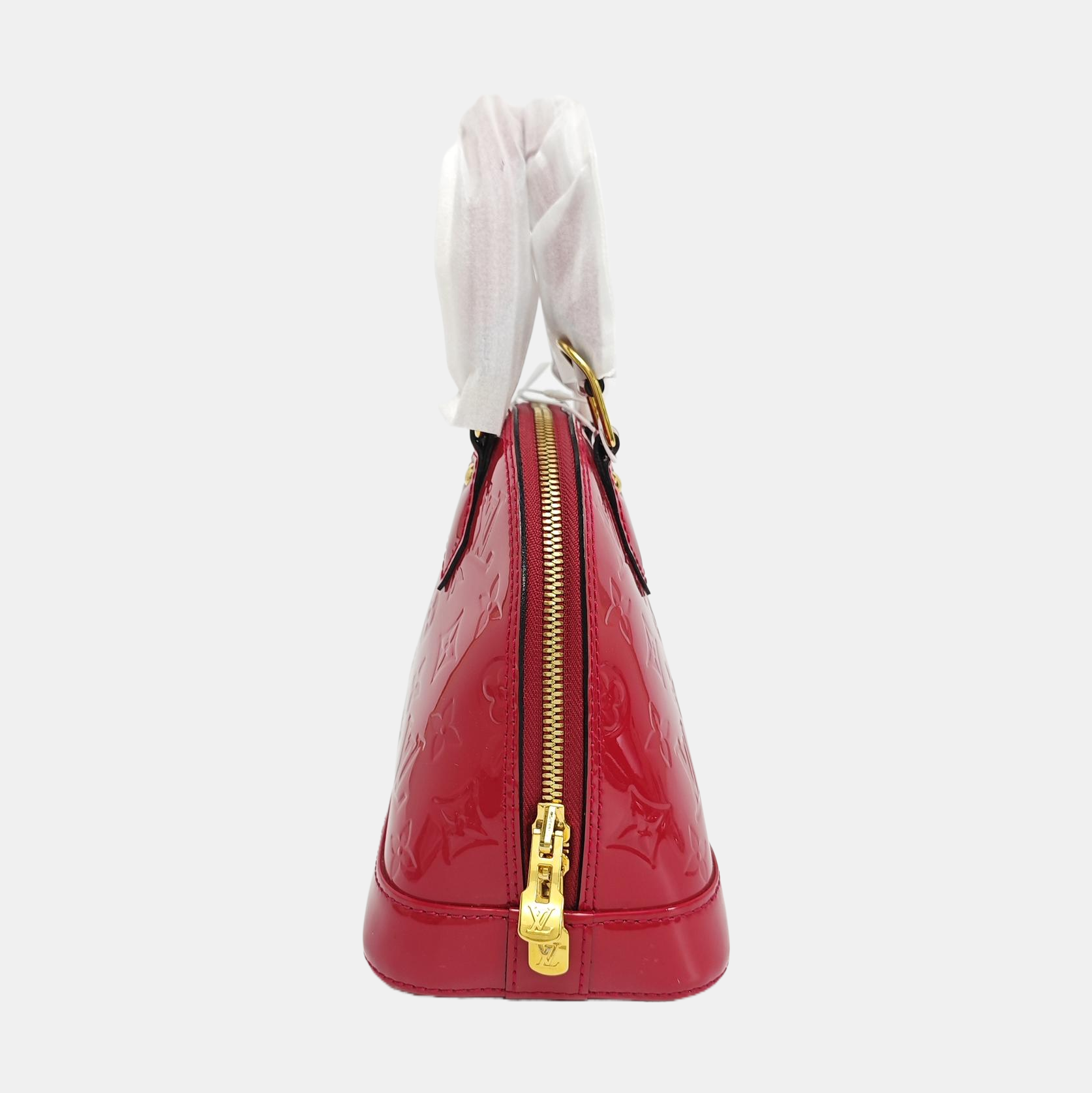 ALMA BB Monogram Patent Leather Red