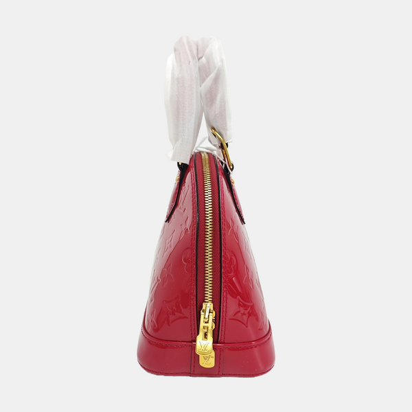 ALMA BB Monogram Patent Leather Red