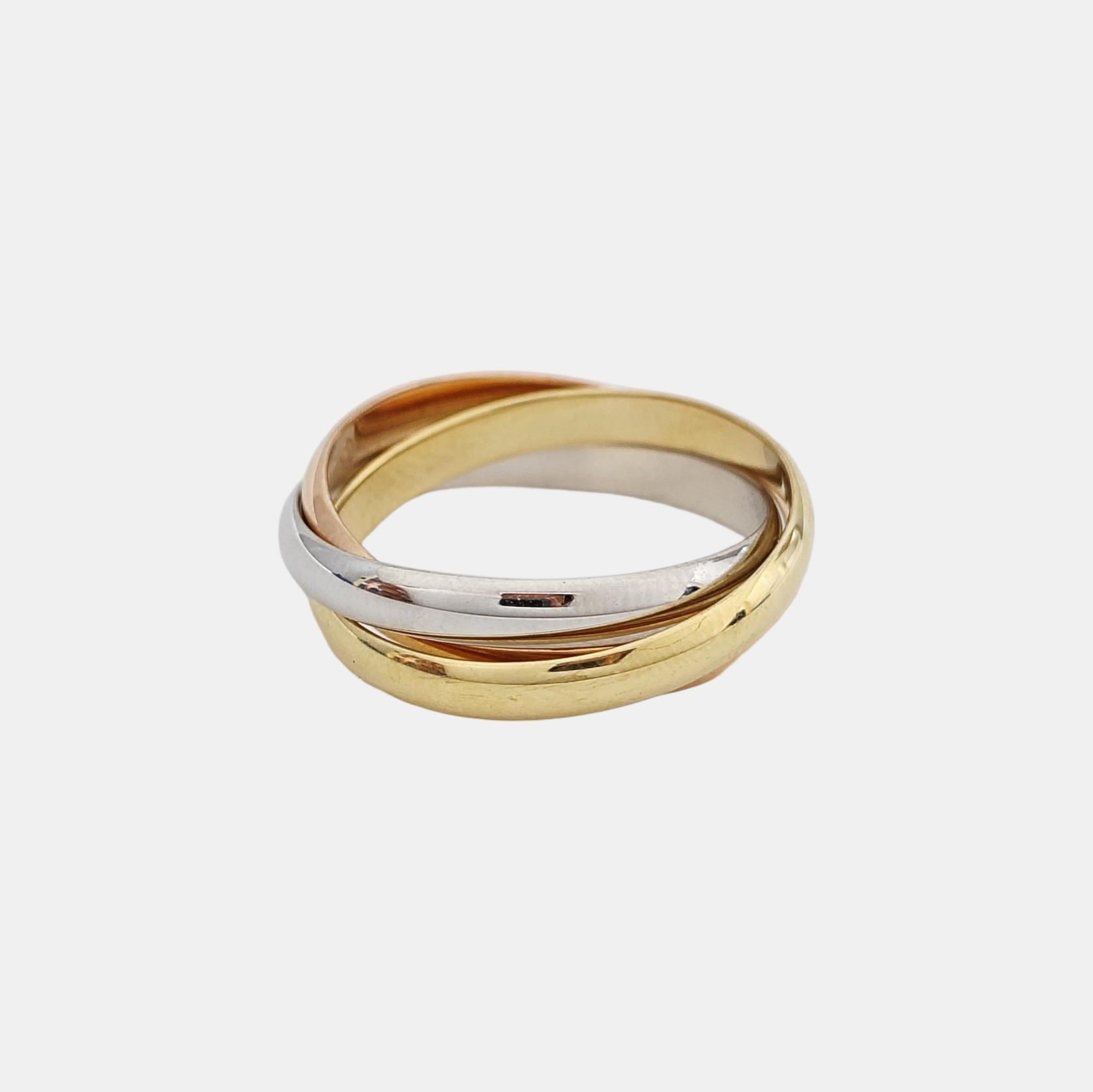 TRINITY 18k White Gold Multicolor Ring EU 53