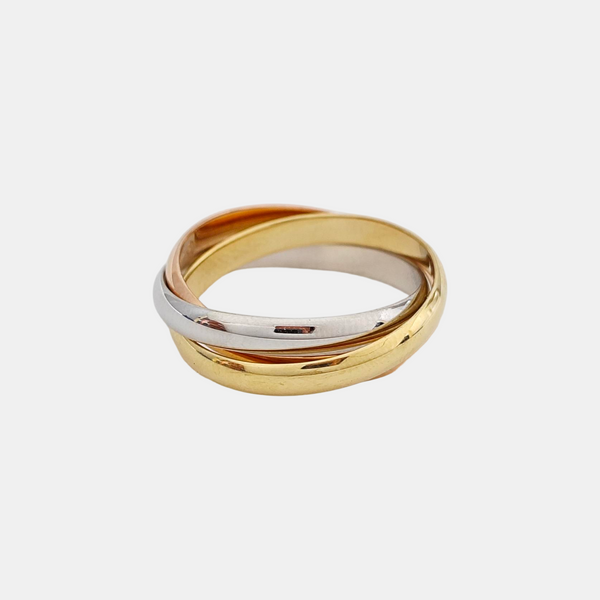 TRINITY 18k White Gold Multicolor Ring EU 53
