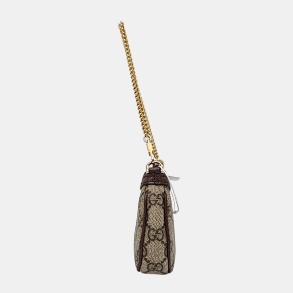 Ophidia Mini Monogram Coated Canvas Beige